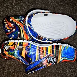 Kids Crocs, Multi Color, Size 3, Never been worn. BRAND NEW